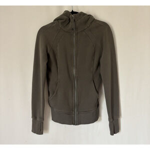 Lululemon Scuba Full Zip Hoodie in Cotton Blend 4 Green